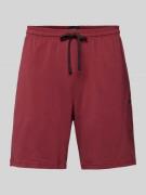 BOSS Sweatshorts mit Label-Detail Modell 'Headlo' in Bordeaux, Größe X...