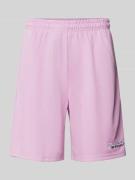 KARL KANI Regular Fit Shorts mit Label-Stitching in Pink, Größe L