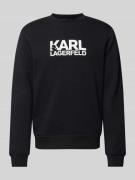 Karl Lagerfeld Sweatshirt mit Label-Print in Black, Größe L