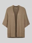 Windsor Kaschmircardigan mit offener Vorderseite in Taupe, Größe One S...