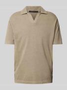 Drykorn Poloshirt mit V-Ausschnitt Modell 'BENEDICKT' in Beige, Größe ...