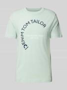 TOM TAILOR DENIM T-Shirt mit Rundhalsausschnitt in Mint, Größe L