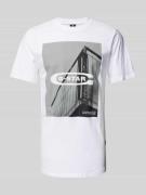 G-Star Raw T-Shirt mit Motiv- und Label-Print Modell 'oldskool' in Wei...