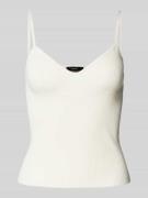 Vero Moda Top mit abgerundetem V-Ausschnitt Modell 'WILLOW' in Beige, ...