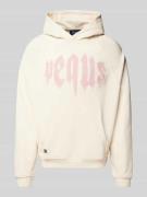 PEQUS Hoodie mit Label-Patch Modell 'Mythic' in Beige, Größe M