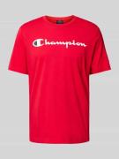 CHAMPION T-Shirt mit Label-Print in Rot, Größe M