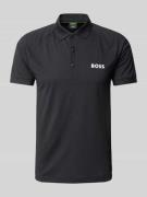 BOSS Green Poloshirt mit Label-Print Modell 'Patteo' in Black, Größe L