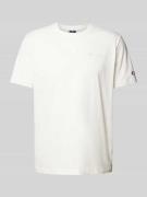 CHAMPION T-Shirt mit Logo-Stitching in Offwhite, Größe L