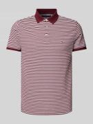 Tommy Hilfiger Slim Fit Poloshirt mit Logo-Stitching in Bordeaux, Größ...