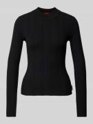 HUGO Strickpullover mit Strukturmuster Modell 'Sarphammy' in Black, Gr...