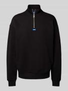 Hugo Blue Sweatshirt mit Stehkragen Modell 'Neeler' in Black, Größe S