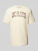 KARL KANI T-Shirt mit Label-Print Modell 'Serif' in Offwhite, Größe XX...