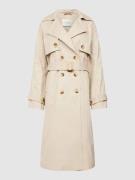 YAS Trenchcoat mit Taillengürtel Modell 'TERONIMO' in Beige, Größe L