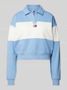 Tommy Jeans Sweatshirt mit V-Ausschnitt in Ocean, Größe L