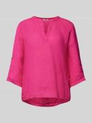 ZABAIONE Bluse aus Leinen mit 3/4-Arm Modell 'LUCIA' in Pink, Größe S