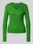 POLO RALPH LAUREN Strickpullover mit Zopfmuster Modell 'KIMBERLY' in S...