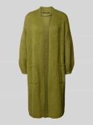 Luisa Cerano Longcardigan mit aufgesetzten Taschen in Grass, Größe 36