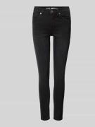 Mango Skinny Fit Jeans im 5-Pocket-Design Modell 'PUSHUP' in Black, Gr...