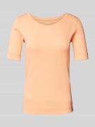 Marc Cain T-Shirt mit Rundhalsausschnitt in Apricot, Größe 46