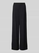 Jake*s Collection Wide Leg Stoffhose mit Bundfalten in Black, Größe 40