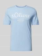 s.Oliver RED LABEL T-Shirt mit Rundhalsausschnitt in Hellblau, Größe L