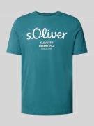 s.Oliver RED LABEL T-Shirt mit Rundhalsausschnitt in Petrol, Größe L