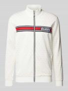 Guess Activewear Sweatjacke mit Label-Stitching Modell 'KORBIN' in Wei...