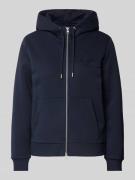 Gant Sweatjacke mit Label-Stitching in Marine, Größe XS