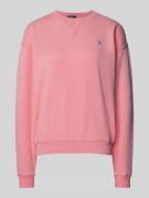 Polo Ralph Lauren Sweatshirt mit Logo-Stitching in Pink, Größe XL