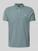 MCNEAL Regular Fit Poloshirt mit Label-Stitching in Rauchblau, Größe X...