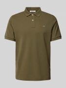 Gant Regular Fit Poloshirt mit Label-Stitching in Oliv, Größe L