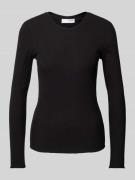 Selected Femme Longsleeve in Ripp-Optik Modell 'ANNA' in Black, Größe ...