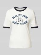 Tommy Hilfiger T-Shirt mit Label-Print Modell 'VARSITY RINGER' in Weis...