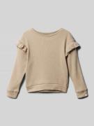 Lil Atelier Sweatshirt mit Rüschen Modell 'SOPHIA' in Sand Melange, Gr...