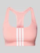 ADIDAS SPORTSWEAR Bustier mit labeltypischen Streifen in Altrosa, Größ...