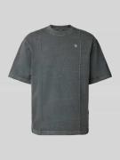 G-Star Raw T-Shirt mit Label-Stitching in Anthrazit, Größe L