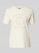 Scotch & Soda T-Shirt mit Statement- und Label-Print in Offwhite, Größ...