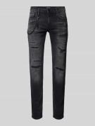 Antony Morato Tapered Fit Jeans im Destroyed-Look in Black, Größe 30