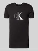 Calvin Klein Jeans T-Shirt mit Label-Print in Black, Größe S