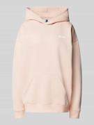 Karo Kauer Oversized Hoodie mit Label-Print in Rosa, Größe XL