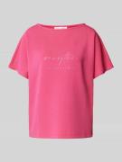 Christian Berg Woman T-Shirt mit Statement-Print in Pink, Größe L