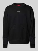 HUGO Sweatshirt mit Label-Print Modell 'Dautumnas' in Black, Größe S