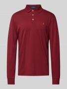 Polo Ralph Lauren Poloshirt mit Label-Stitching in Bordeaux, Größe S