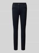 Marc Cain Slim Fit Hose mit Ziernähten in Black, Größe 42