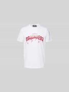 Dsquared2 T-Shirt mit Label-Print in Weiss, Größe L