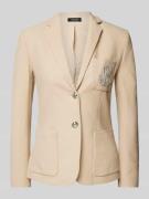 Lauren Ralph Lauren Blazer mit Reverskragen Modell 'ANFISA' in Sand, G...