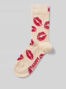 Happy Socks Socken mit Motiv-Print Modell 'Kisses' in Weiss, Größe 36-...