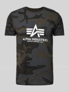 Alpha Industries T-Shirt mit Label-Print in Black, Größe S