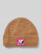 Codello Beanie mit breitem Umschlag in Beige, Größe 1