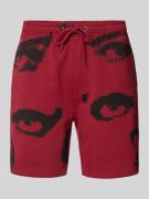 The Hundreds Sweatshorts mit Motiv-Print in Rot, Größe S